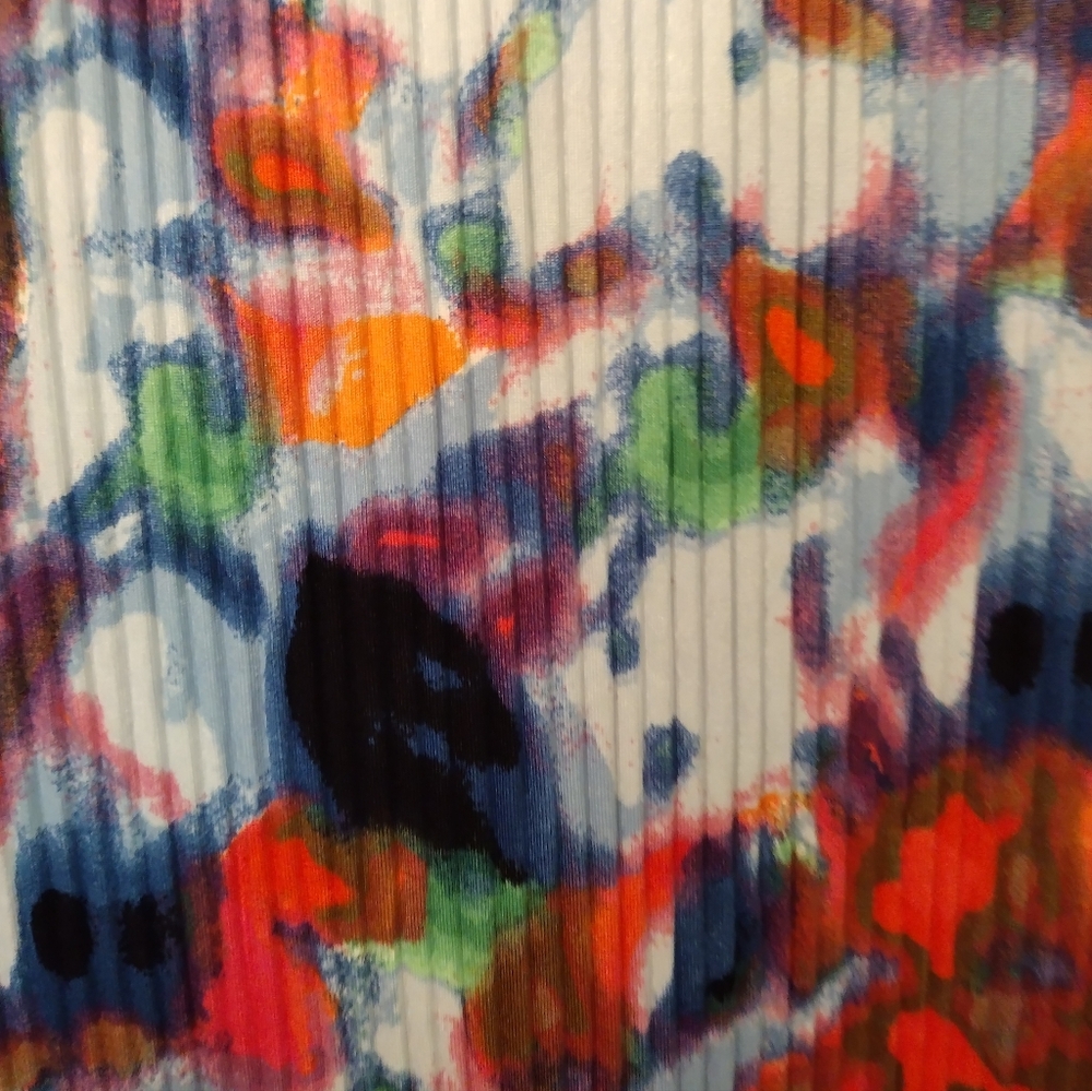 Fyve Colorful Abstract Ruffle Sleeve Blouse - Picture 6 of 6